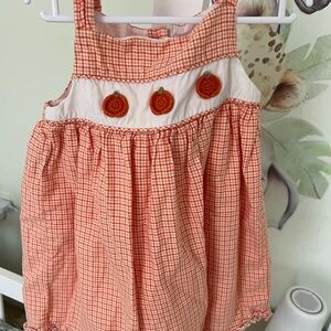 Janie and Jack Orange Gingham Dress